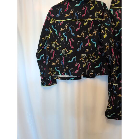 Vanity Collection VTG 90s sequin pants set XL jacket L high heels pockets! cute! - Picture 12 of 13